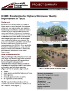 Bioretention for Highway Stormwater Quality Improvement in Texas Project Summary