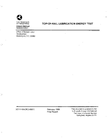 TopofRail Lubrication Energy Tests