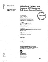 Maintaining Vigilance on a Simulated ATC Monitoring Task across Repeated Sessions