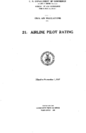Part 21 Airline Pilot Rating