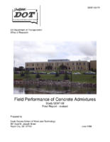 Field Performance Of Concrete Admixtures