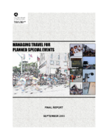 Managing Travel for Planned Special Events Final Report