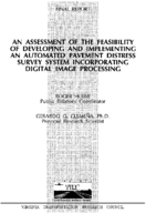 An Assessment of the Feasibility of Developing and Implementing an Automated Pavement Distress Survey System Incorporating Digital Image Processing