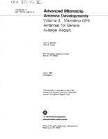 Advanced Microstrip Antenna Developments  Volume II Microstrip GPS Antennas for General Aviation Aircraft