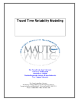 Travel Time Reliability Modeling