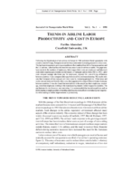 Trends in airline labor productivity and cost in Europe