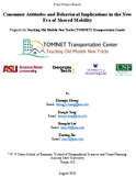 Consumer Attitudes and Behavioral Implications in the New Era of Shared Mobility