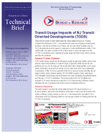 Transit Usage Impacts of NJ TransitOriented Developments TODS Brief