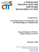 A WebBased Training Site for Software Developed at UTEP