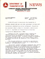 Department of Transportation News Urban Mass Transportation Administration UMTA 7683