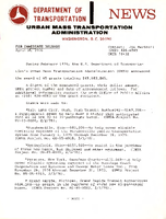 Department of Transportation News Urban Mass Transportation Administration UMTA 7632