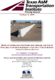 Development of Guidelines for Inspection Repair and Use of Portable Concrete BarriersVolume 2 Crash Report