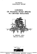 Control of invasive plant species in created wetlands