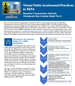 Virtual Public Involvement Practices in NEPA Maryland Transportation Authority Chesapeake Bay Crossing Study Tier 1
