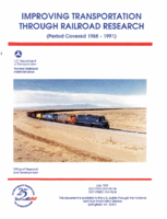 Improving Transportation through Railroad Research 1988 1991