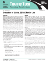 Evaluation of Utahs 05 BAC Per Se Law Traffic Tech