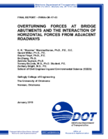Overturning Forces at Bridge Abutments and the Interaction of Horizontal Forces from Adjacent Roadways