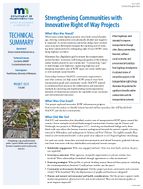 Strengthening Communities with Innovative Right of Way Projects Technical Summary