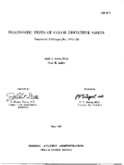 Diagnostic tests of color defective vision  annotated bibliography 19561966