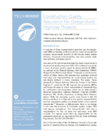 Construction Quality Assurance for DesignBuild Highway Projects  techbrief