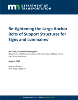 Retightening the Large Anchor Bolts of Support Structures for Signs and Luminaires