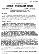 Investigation of Aircraft Accident SCANDINAVIAN AIRLINES BOSTON MASSACHUSETTS 19571029