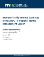 Improve Traffic Volume Estimates From MnDOTs Regional Traffic Management Center
