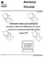 AC 00211 ADVISORY CIRCULAR CHECKLIST AND STATUS OF OTHER FAA PUBLICATIONS FOR SALE BY THE US GOVERNMENT PRINTING OFFICE
