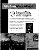 Public Safety  Security Program Keep America Moving Through Emergencies  National Security Events