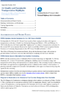 Air Quality and Sustainable Transportation Highlights SeptemberOctober 2018