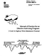 Manual of Practice for an Effective Antiicing Program A Guide For Highway Winter Maintenance Personnel
