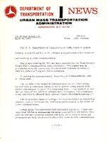 Department of Transportation News Urban Mass Transportation Administration DOTR12