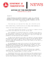 Assistant Secretary of Transportation for Environment Safety and Consumer Affairs Benjamin O Davis Speeches JulyNovember 1972