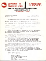Department of Transportation News Urban Mass Transportation Administration DOT 8270