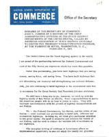 Secretary of Commerce John T Connor Speeches February 1965