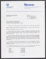 Department of Transportation News Releases JulyDecember 1987