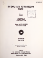 National parts return program  Volume I