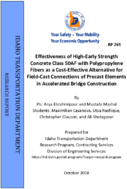 Effectiveness of High Early Strength Concrete Class 50AF With Polypropylene Fibers as a Cost Effective Alternative for FieldCast Connections of Precast Elements in Accelerated Bridge Construction