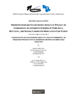 Transportation and socioeconomic impacts of bypasses on communities  an integrated synthesis of panel data multilevel and spatial econometric models with case studies