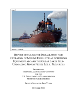 Operation of Marine Exhaust Gas Scrubbing Equipment aboard the Great Lakes SelfUnloading Motor Vessel Lee A Tregurtha