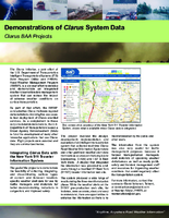 Demonstrations of Clarus System Data Clarus BAA Projects