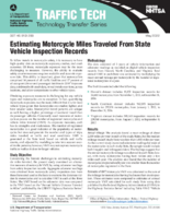 Estimating Motorcycle Miles Traveled From State Vehicle Inspection Records Traffic Tech