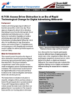 Assess Driver Distraction in an Era of Rapid Technological Change for Digital Advertising Billboards Project Summary Report
