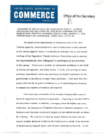 Secretary of Commerce John T Connor Speeches August 1966