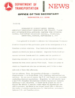 Assistant Secretary of Transportation for Policy Plans and International Affairs Robert Henri Binder Speeches 1973