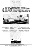 Initial laboratory studies of the nondestructive evaluation of concrete consolidation using a pulsed ultrasonic interferometer