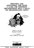 Designing and maintaining Web pages  a guide for nonprofit organizations with a focus on transportation safety