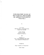 Exploratory study of hot inplace recycling of asphalt pavements  volume I