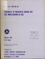 Feasibility of horizontal boring for site investigation in soil
