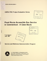 Fixed Route Accessible Bus Service in Connecticut A Case Study
